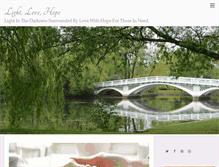 Tablet Screenshot of lightlovehope.com